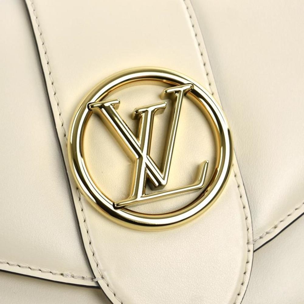 Louis Vuitton Point Neuf Shoulder Bag Smooth Leather Claim White Beige - Picture 16 of 16